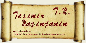 Tešimir Mazinjanin vizit kartica